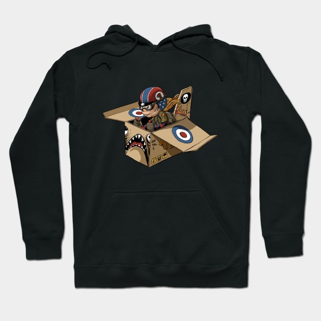 Fighter Pilot Kid Hoodie by Black Tee Inc